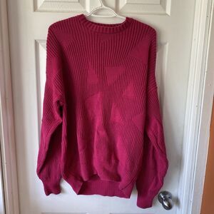 Lord Jeff Sweater Women’s Size XL Pink Vintage Pullover Tight Knit Fine Cotton
